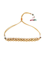 Thumbnail for Kundan & Pearl Neckpiece (Gold) - Ruby Raang - Distacart