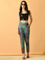 Thumbnail for Myshka Women's Multi Slim Fit Party Trouser - Distacart