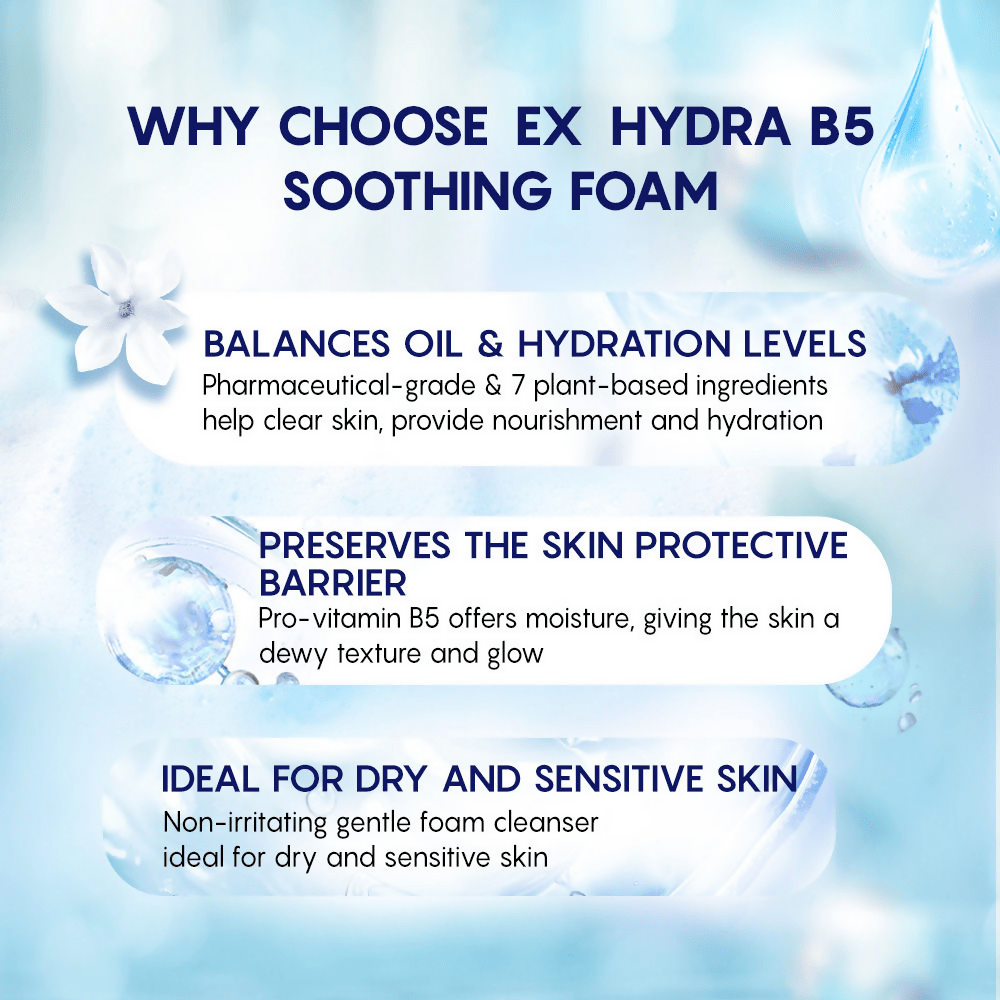 AHC Premium EX Hydra B5 Soothing Foam Face Cleanser - Korean skincare - Distacart