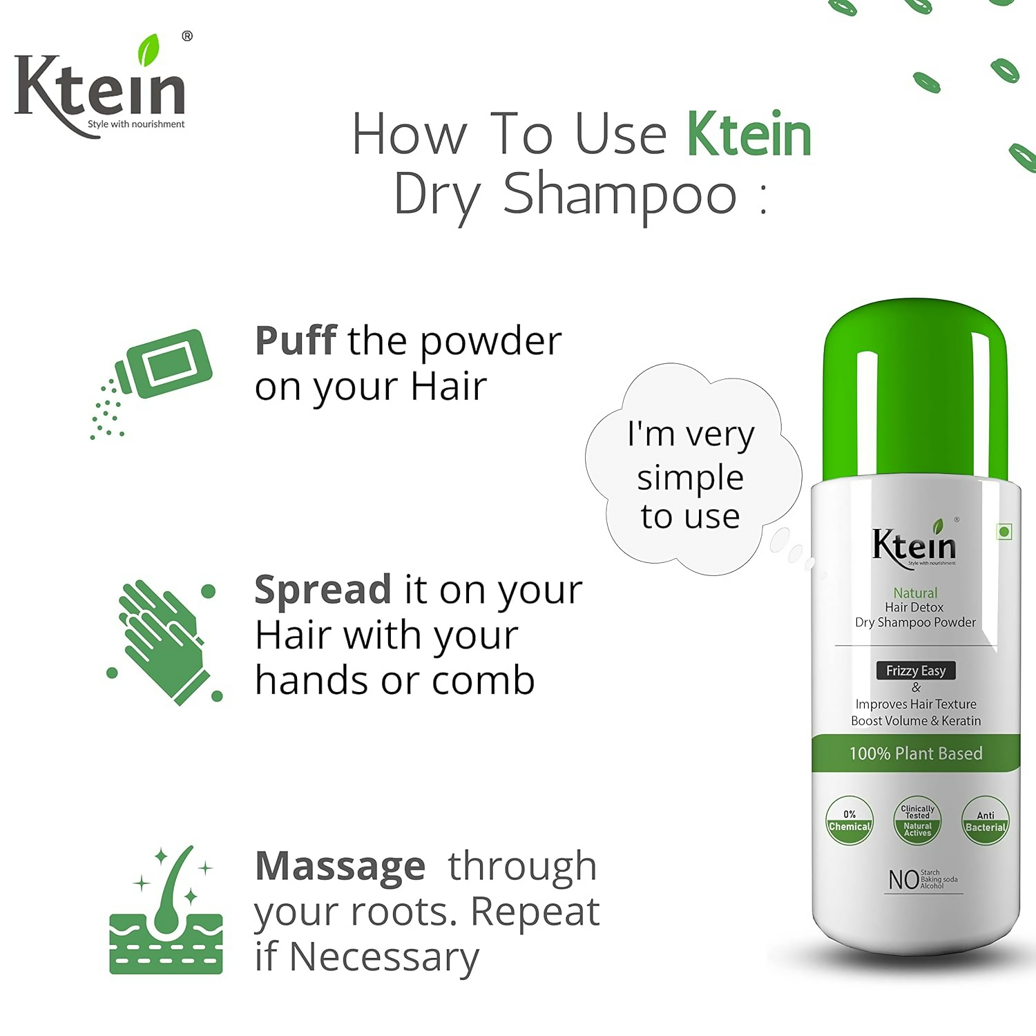 Ktein Natural Detox Dry Shampoo - Distacart