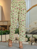 Thumbnail for Yufta Yellow Cotton A Line Kurta Dupatta Set - Distacart