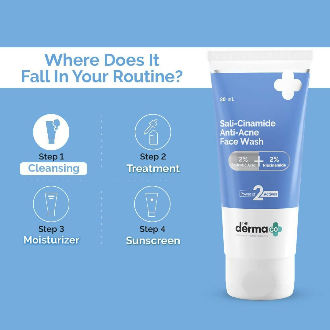 The Derma Co Sali-Cinamide Anti-Acne Face Wash - Distacart
