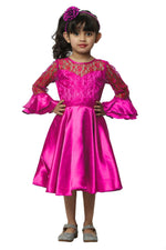 Thumbnail for Asmaani Kids Party Wear Stylish Dresses, Perfect for Parties, Functions & Vacations - Pink