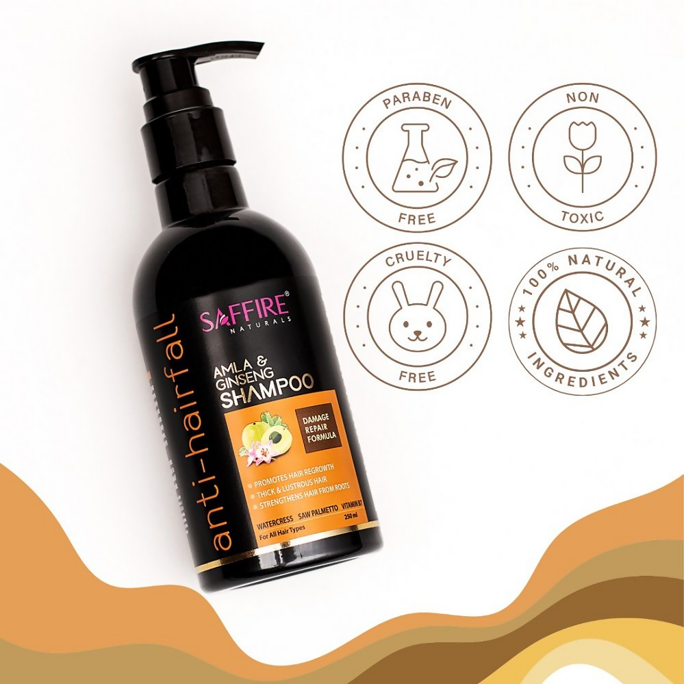 Saffire Naturals Amla & Ginseng Anti-Hairfall Shampoo - Distacart