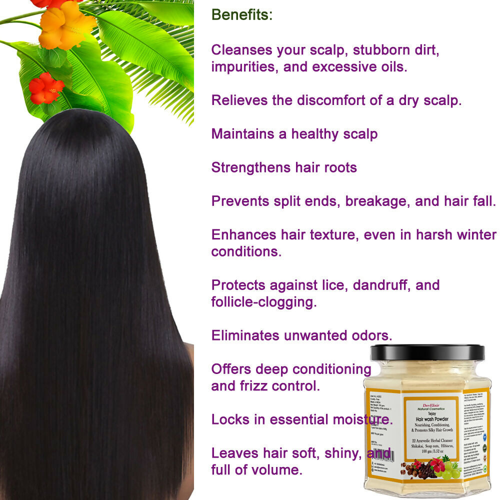 Shikakai Hair Wash Powder is a natural Ayurvedic hair cleanser copy
