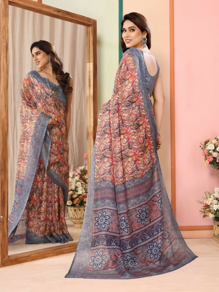 Partywear Designer Grey Kota Doriya Fancy Saree - Dyuti