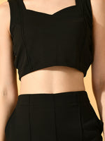 Thumbnail for Myshka Women's Black Solid Party Top - Distacart