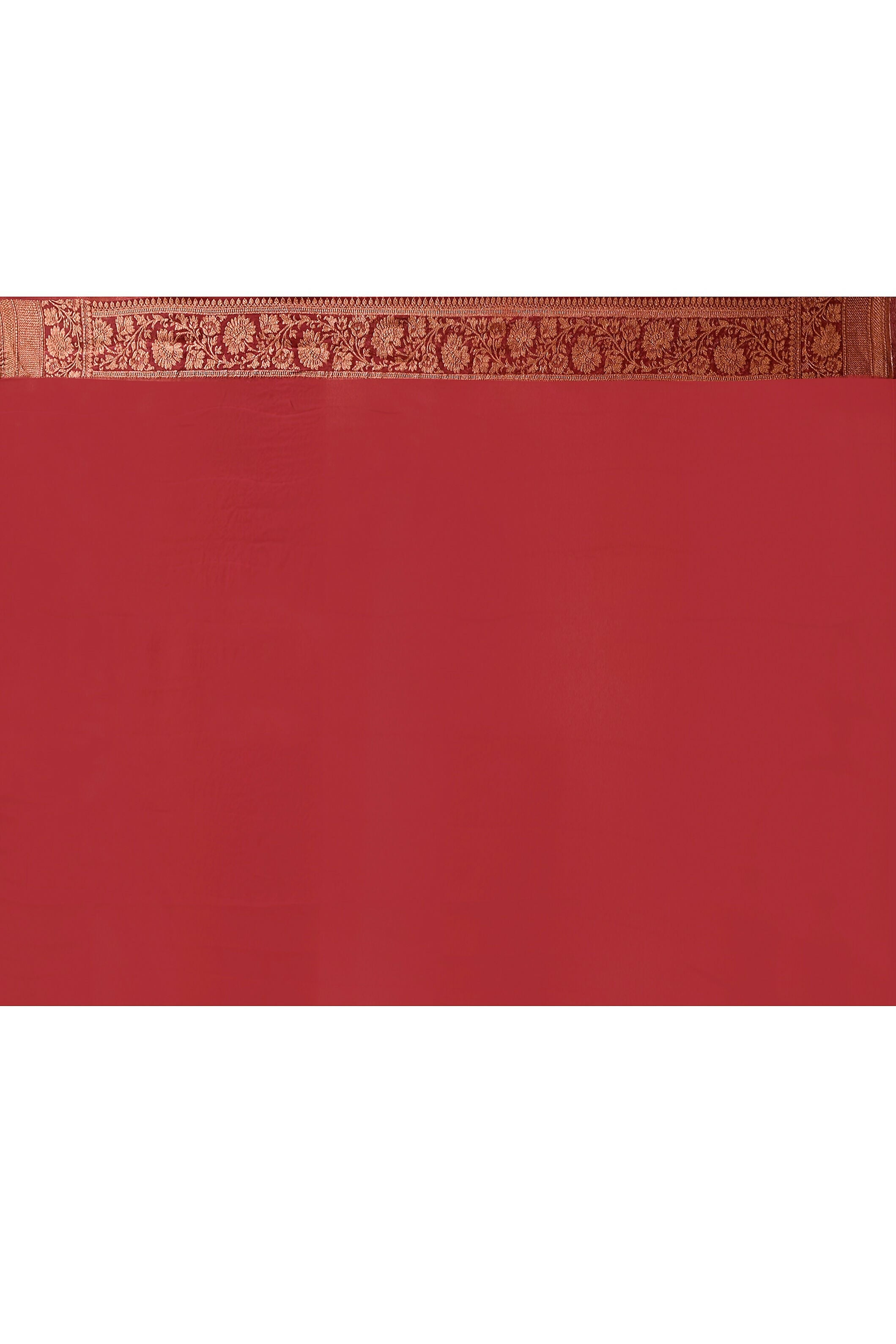 Joban Fashion Dark Pink Crepe Chiffon Pure Handloom Banarasi Silk Saree