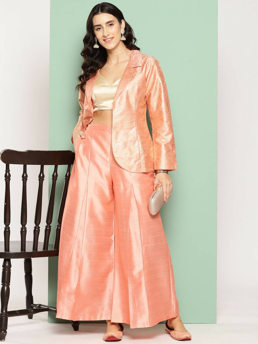 Ahalyaa Women's Traditional Wear Co-ods - Peach - Distacart