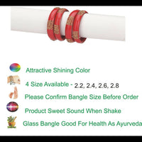 Thumbnail for Afast Bridal Wedding & Party Fashionable Colorful Glass Bangle/Kada Set, Pack Of 4 - Distacart