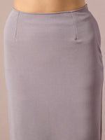 Thumbnail for Myshka Women's Lavender Solid Knee Length Party Embellished Skirts - Distacart