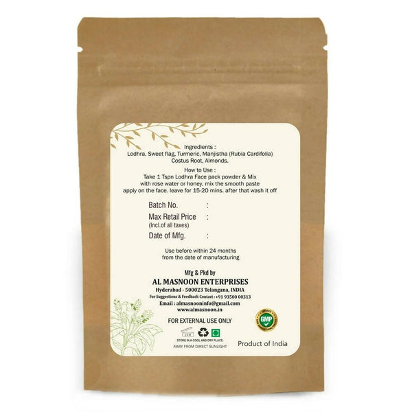Al Masnoon Lodhra Face Pack - Distacart