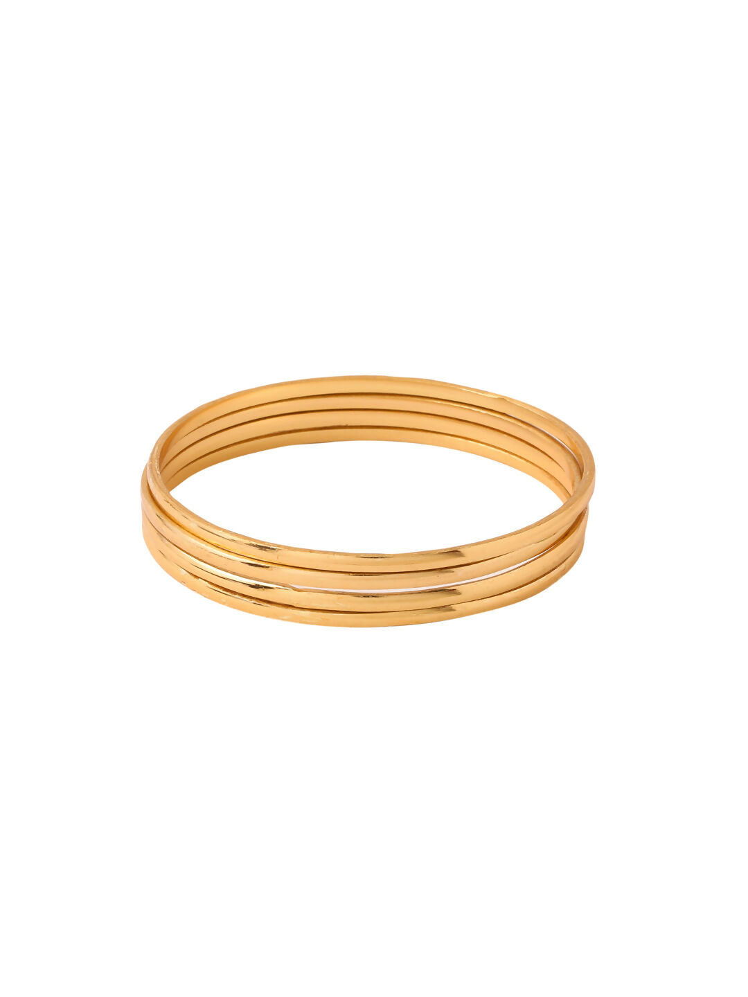 NVR Women's Set of 4 Gold-Plated Traditional Daily Use Bangles - Distacart