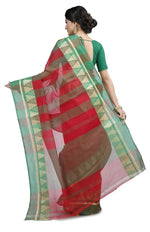 Thumbnail for Exclusive Collection Red 100% Pure Cotton Tant Saree