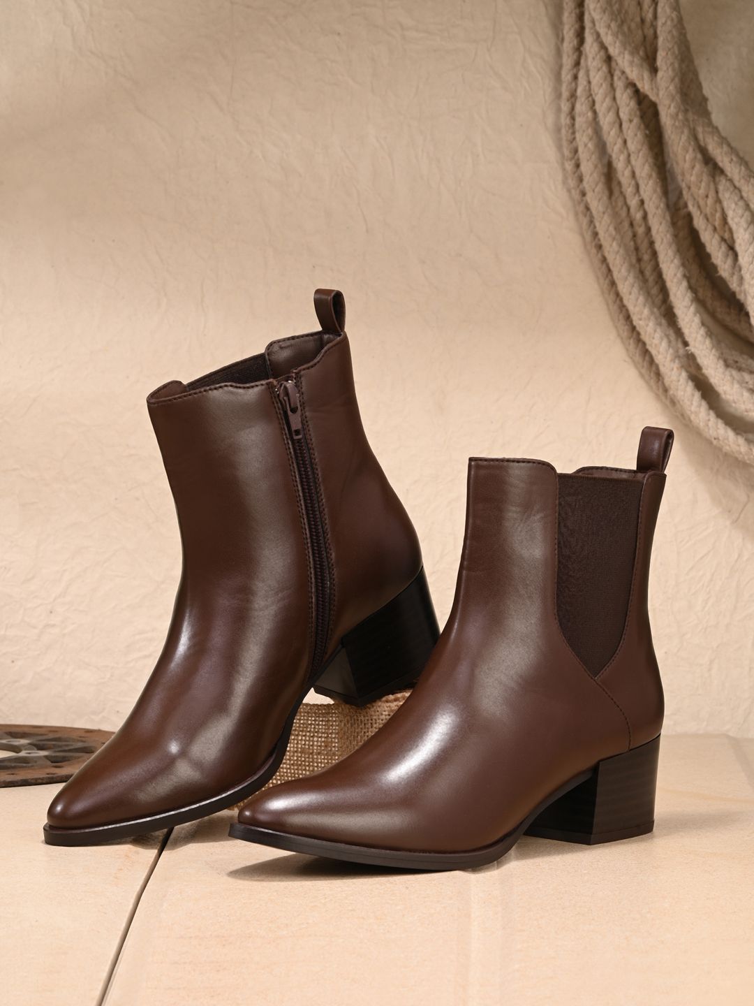 Roadster The Lifestyle Co Women Block-Heeled Casual Boots