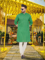 Thumbnail for Even Apparels Men's Pintuck Fancy Green Kurta - Distacart