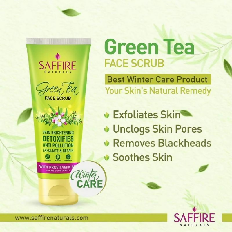 Saffire Naturals Green Tea Scrub With Provitamin B5 - Distacart