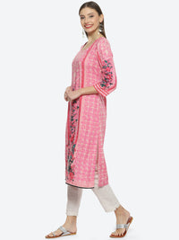 Thumbnail for Biba Women Floral Printed Straight Kurta - Distacart