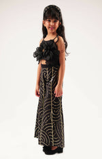 Thumbnail for Lil Drama Bollywood Tadka Black Jumpsuit For Girls - Distacart