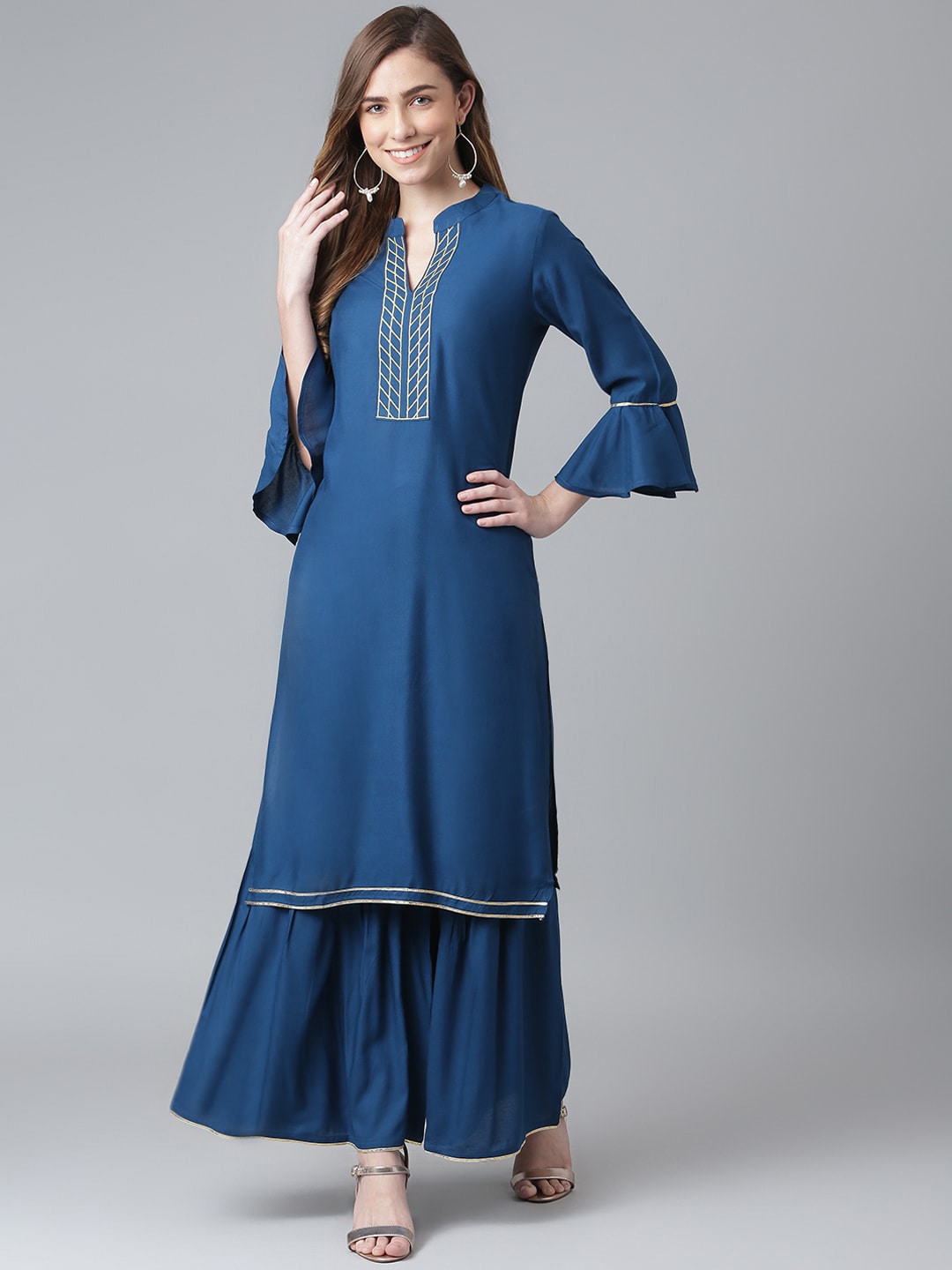 Khushal K Women Kurta with Sharara - Distacart