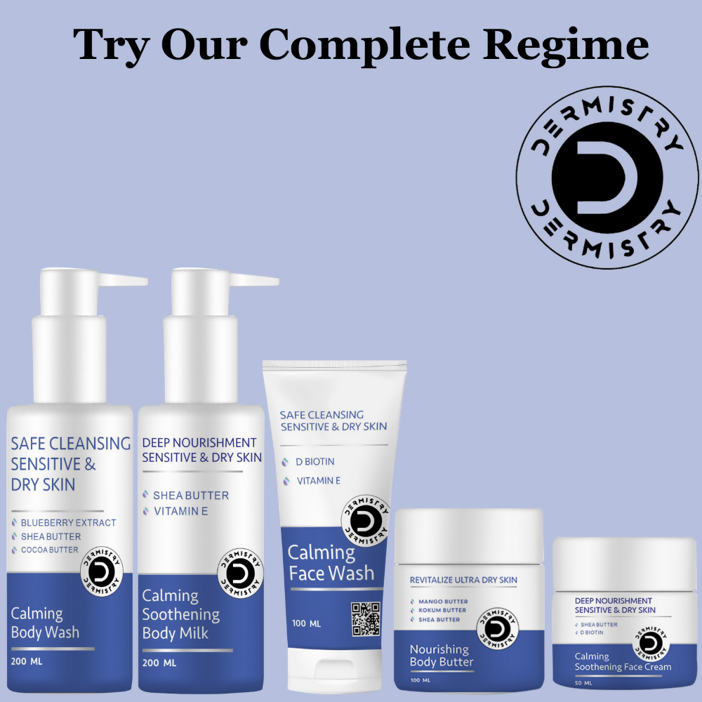 Dermistry Sensitive & Dry Skin Care Deep Nourishment Calming Soothing Face Cream Shea Butter Biotin - Distacart