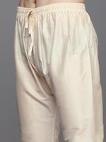 Thumbnail for Manyavar Men Mustard Yellow Woven Design Kurta with Churidar - Distacart