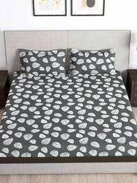 Thumbnail for Story@home Green & White Floral Microfiber 180 TC Bedsheet With Pillow Cover - Distacart