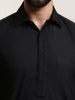 Thumbnail for Sojanya Cotton Linen Kurta With Pyjamas - Distacart