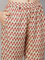 Thumbnail for Kalini Floral Printed Regular Kurta with Trousers & Dupatta - Distacart