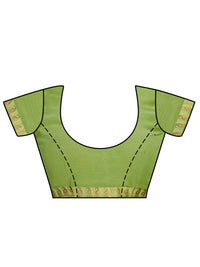 Thumbnail for Mimosa Women's Green Chiffon Banarasi Silk Saree - Distacart
