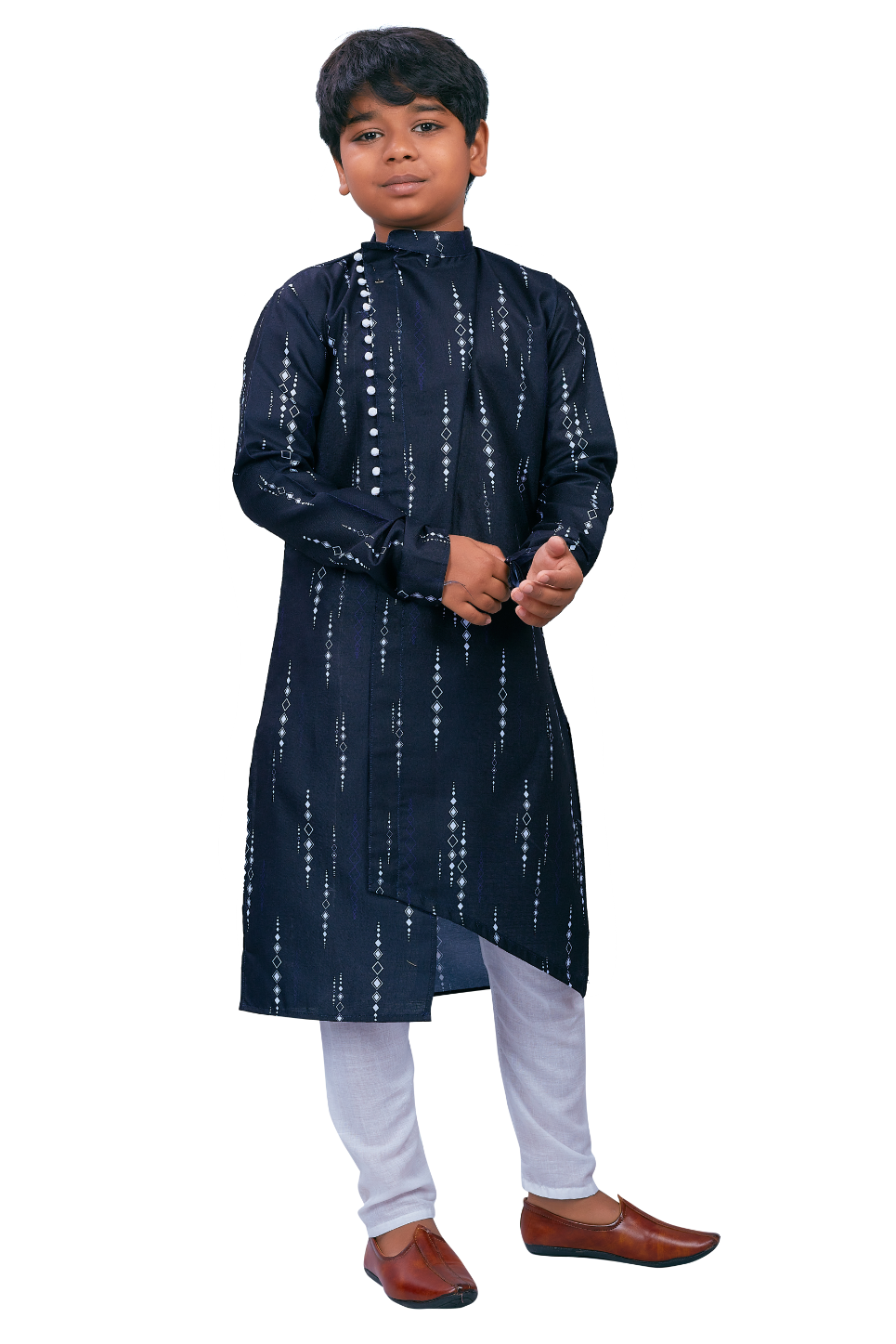 DEIANA'S Casual Designer Kurta Pyjama Set For Boys And kids (Dark Blue) - Distacart