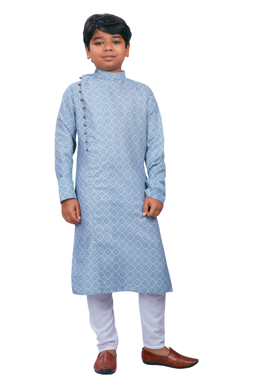 DEIANA'S Casual Designer Kurta Pyjama Set For Boys And kids (Sky Blue Blue) - Distacart