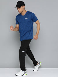 Thumbnail for HRX by Hrithik Roshan Men Brand Logo Printed V-Neck Rapid-Dry Sports T-shirt - Distacart