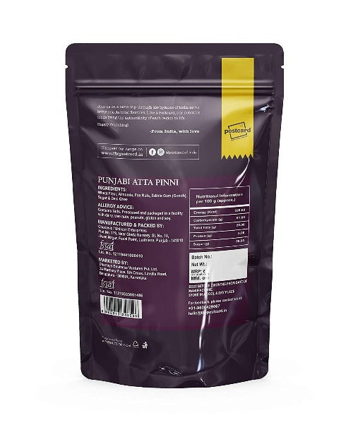 Postcard Punjabi Atta Pinni Ingredients