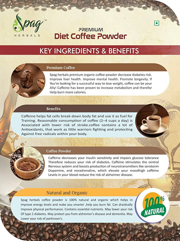 Spag Herbals Premium Instant Diet Coffee Powder - Distacart