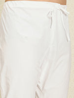 Thumbnail for House of Pataudi Men Chikankari Embroidered Pure cotton Jashn Kurta with Churidar - Distacart
