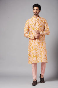 Thumbnail for Peachy Natural Dye Co Ord Kurta Set - Distacart