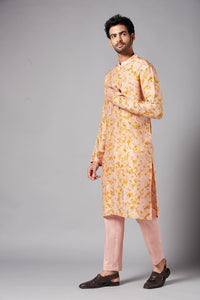 Thumbnail for Peachy Natural Dye Co Ord Kurta Set - Distacart