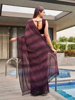 Thumbnail for Tikhi Imli Woven Design Embellished Sequinned Saree With Tassles - Distacart