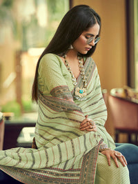 Thumbnail for Myra Multicolour Gorgette Designer Saree - Distacart