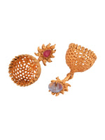 Thumbnail for Saraf RS Jewellery Gold Plated South Indian Imitation Bridal Temple Jewellery Set - Distacart