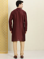 Thumbnail for House of Pataudi Men Embroidered Jashn Kurta - Distacart