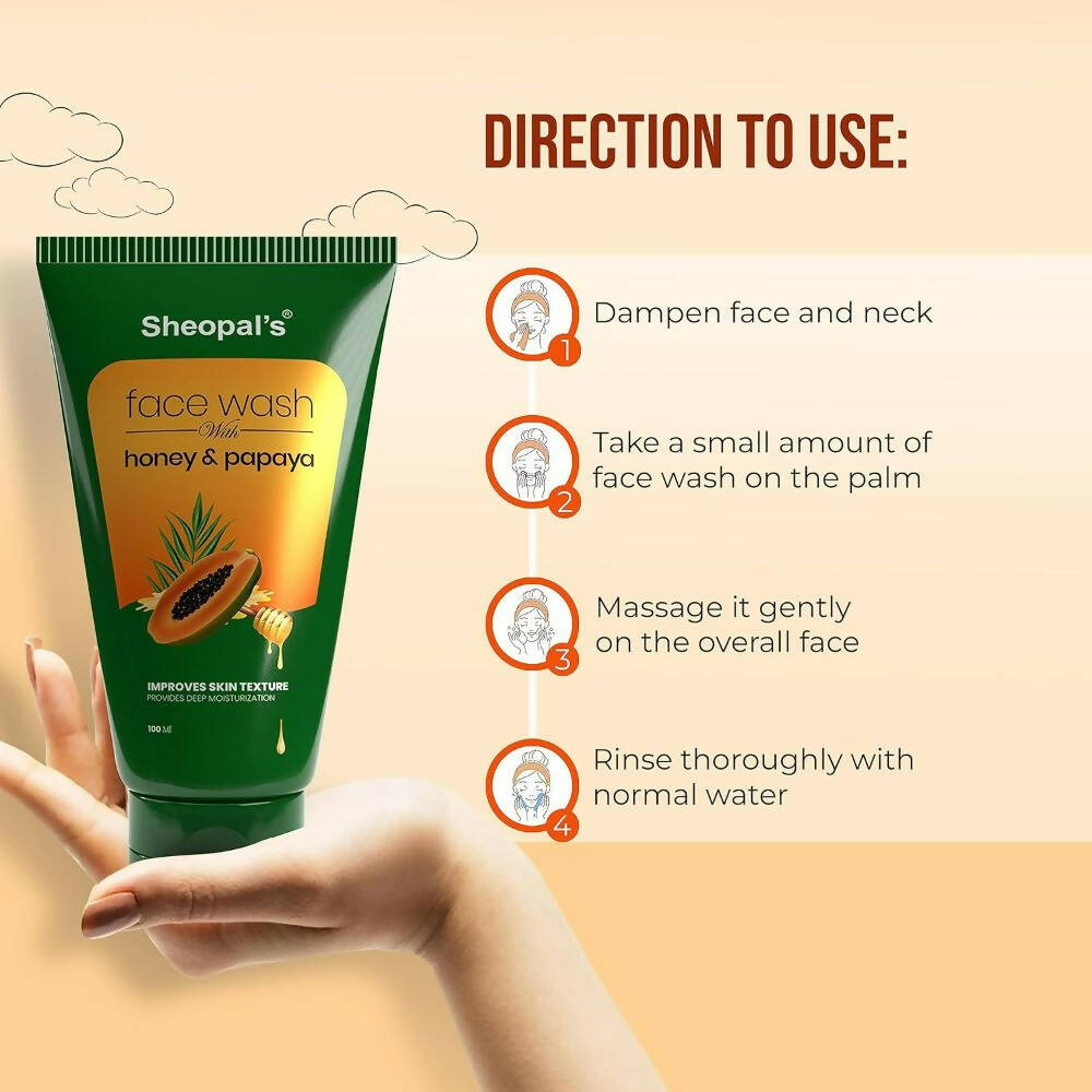 Sheopal's Honey papaya Face wash - Distacart