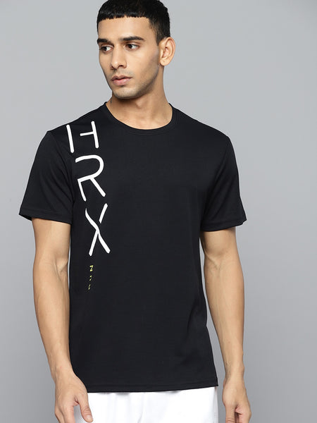 HRX By Hrithik Roshan Running Men Jet Black Rapid-Dry Brand Carrier T-shirts - Distacart