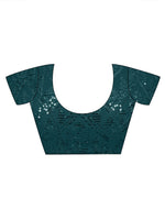Thumbnail for Mitera Sea Green Embellished Sequinned Border Saree - Distacart