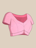 Thumbnail for Tikhi Imli Pink & Green Beads and Stones Net Heavy Work Saree - Distacart