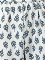 Thumbnail for Khushal K Women Blue & Peach Floral Printed Kurta With Palazzos & Dupatta - Distacart