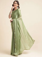 Thumbnail for Mitera Sequinned Pure Chiffon Saree - Distacart