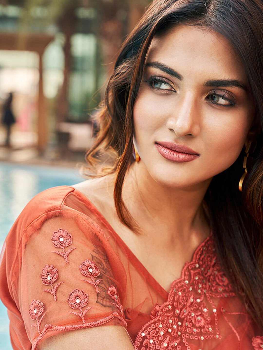 Tikhi Imli Embroidered Net Heavy Work Saree - Distacart