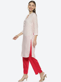 Thumbnail for Biba Women Striped Woven Design Kurta - Distacart
